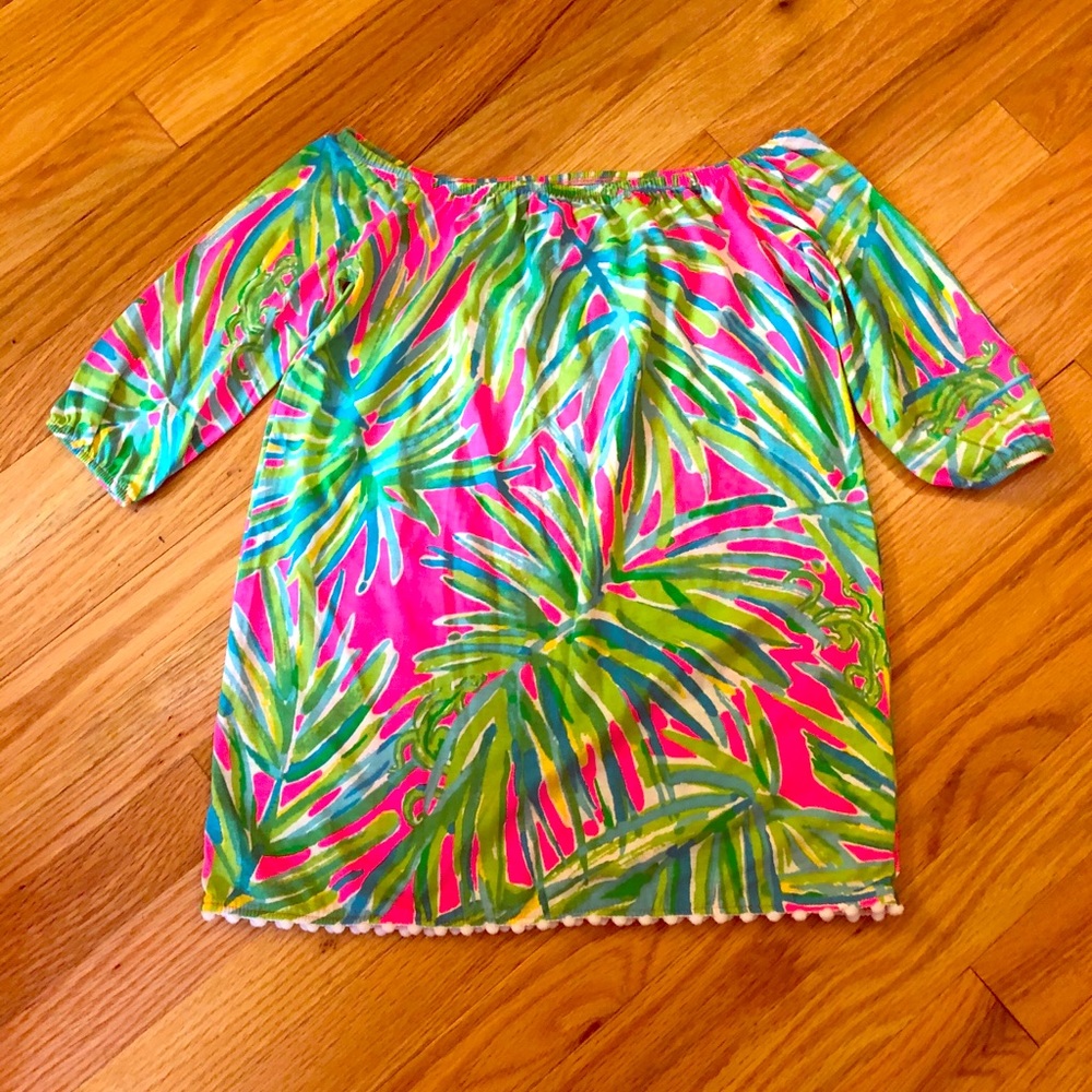 Lilly Pulitzer Girls Tiki Pink Mini Enna Dress